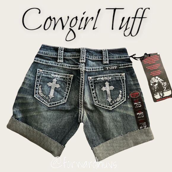 Cowgirl Tuff Crosses Shimmer Size 25 NWT - Picture 4 of 11